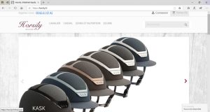 Bombes, ou casques de cavalier, vendues sur le site e-commerce de Horsily.