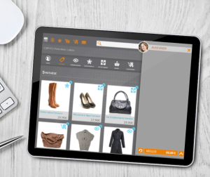 Une tablette équipée de l’un des logiciels de caisse tablettes tactiles KerAwen.