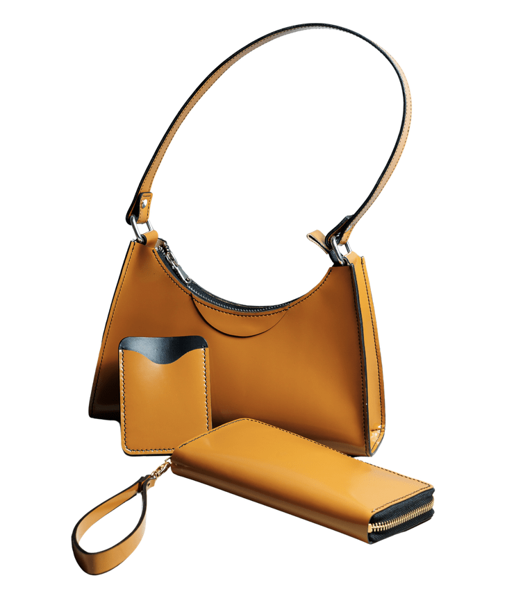 Sac à main et portefeuille en cuir